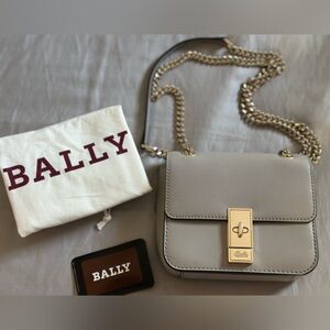 Bally Chain Crossbody Grey Bag
